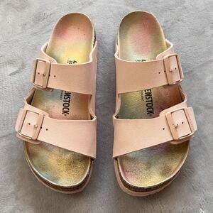 Birkenstocks Arizona Sandals Women’s Size 41 Pink Tie Dye Rainbow Ombre Festival